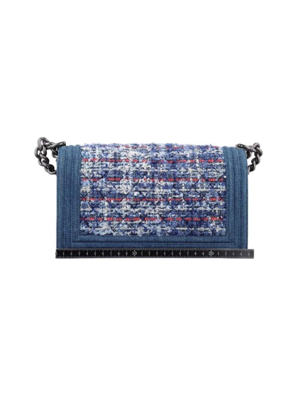 ★SOLD★ Chanel Blue Multicolor Denim Messenger Bag - Picture 2 of 15
